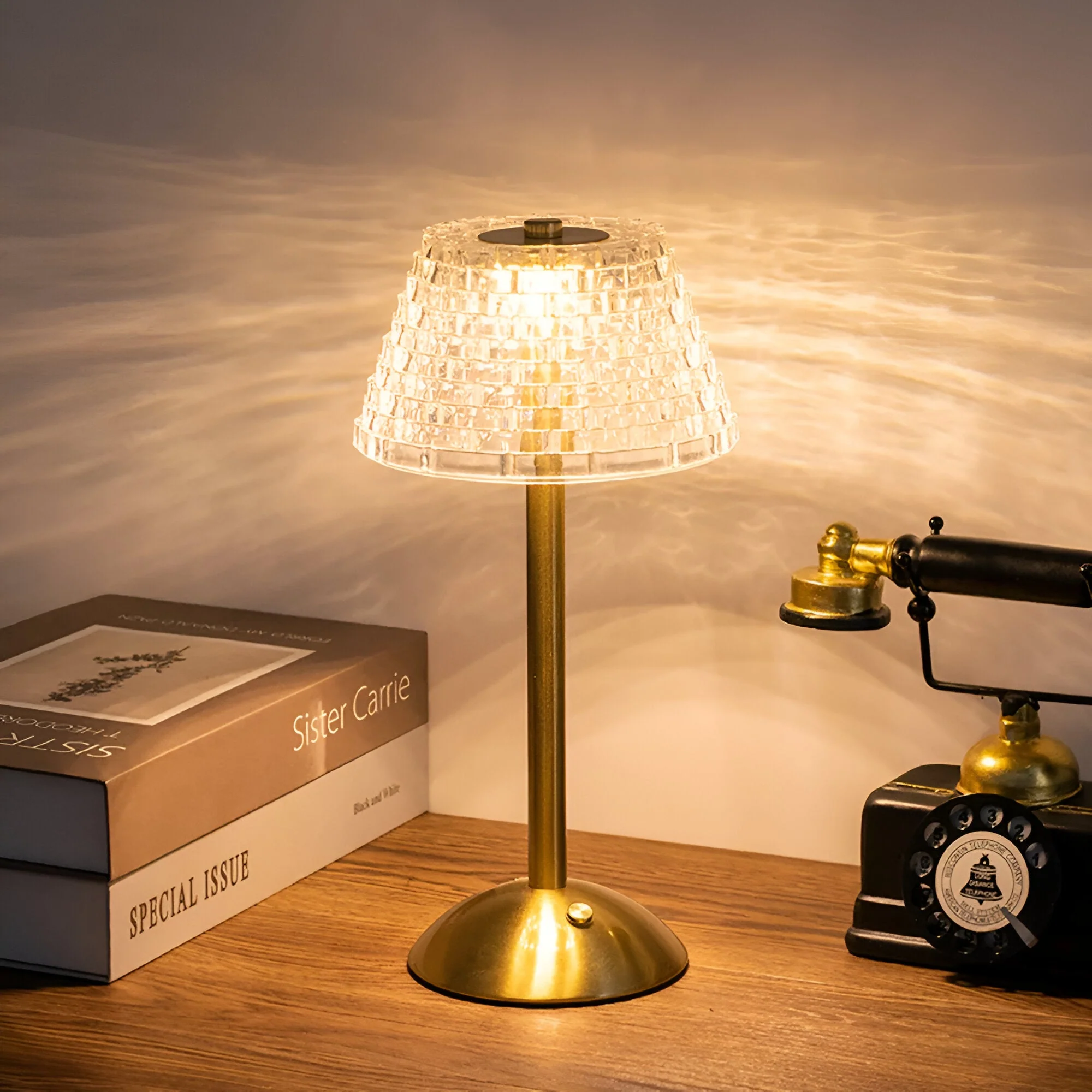 Stylische Kabellose Tischlampe im Vintage-Design – Elegante Beleuchtung für Zuhause