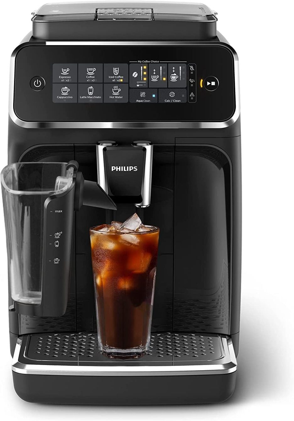 Philips 3200 Series Fully Automatic Espresso Machine with LatteGo, Black