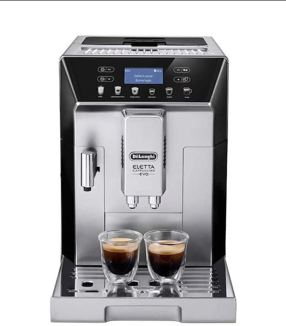 Delonghi ECAM46860S Eletta Evo Fully Automatic Espresso Cappuccino Coffee Maker with One Touch LatteCrema System