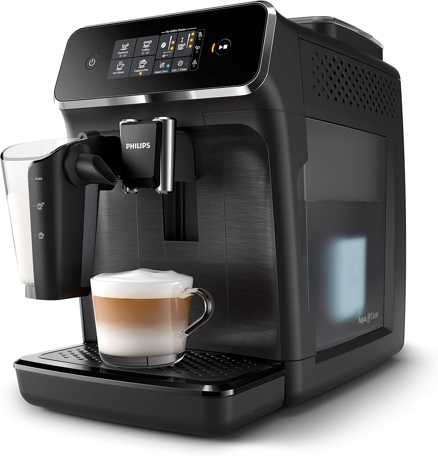 Philips 2200 Series Fully Automatic Espresso Machine w/LatteGo, Black, EP2230/14 (Renewed)