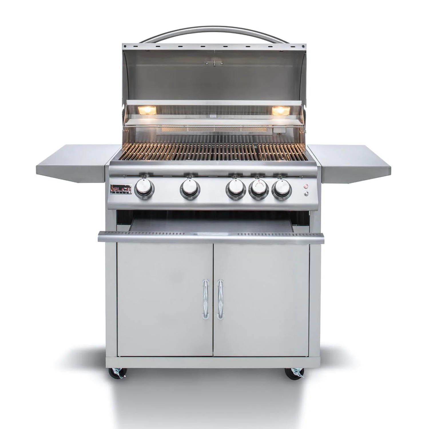 Blaze Premium LTE Marine Grade 32-Inch 4-Burner Freestanding Propane Gas Grill With Rear Infrared Burner & Grill Lights - BLZ-4LTE2MG-LP