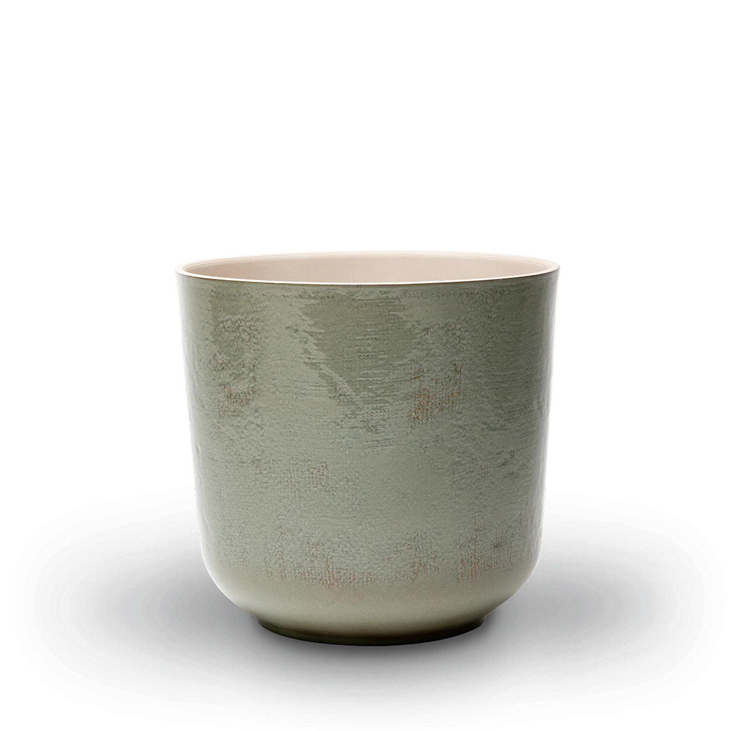 Keramik Übertopf Olive für Zimmerpflanzen