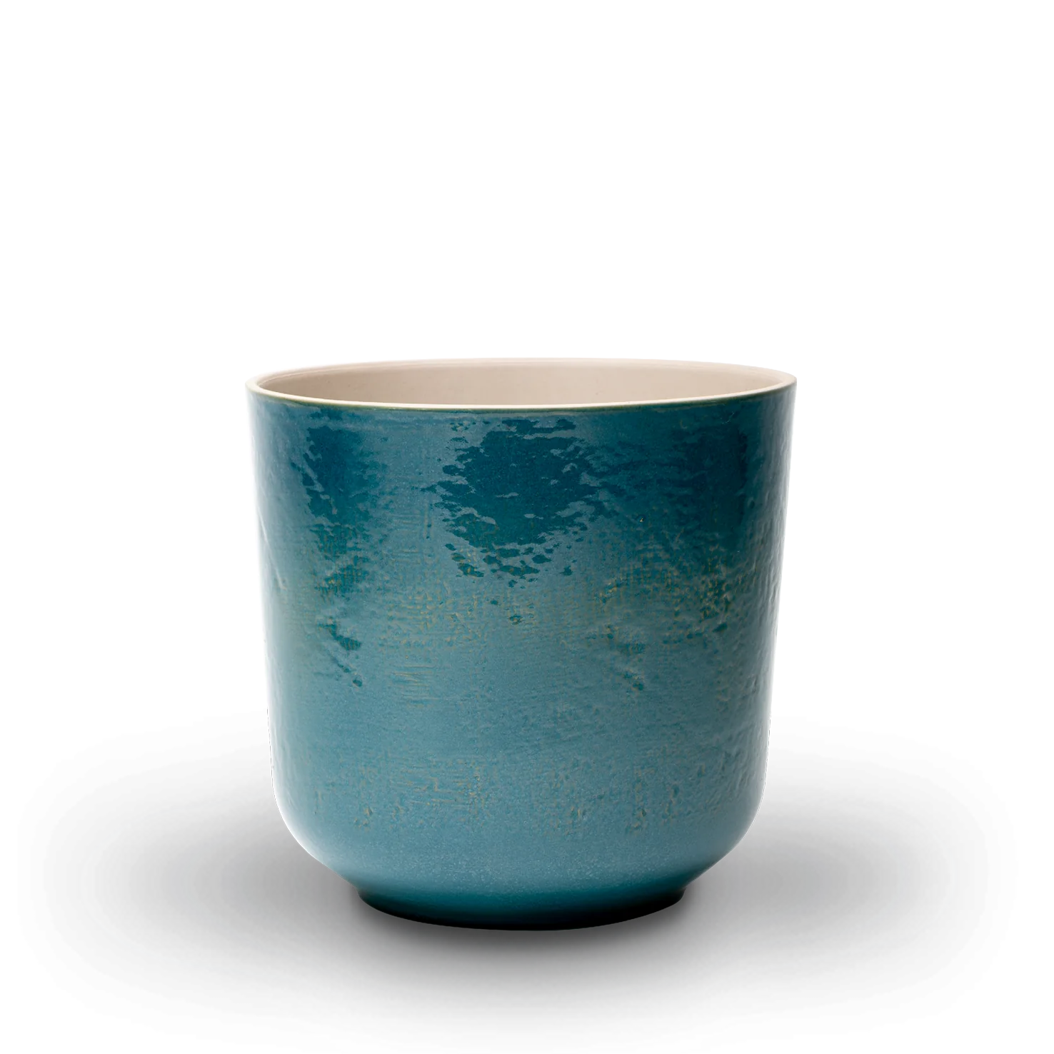 Keramik Übertopf Petrol für Zimmerpflanzen