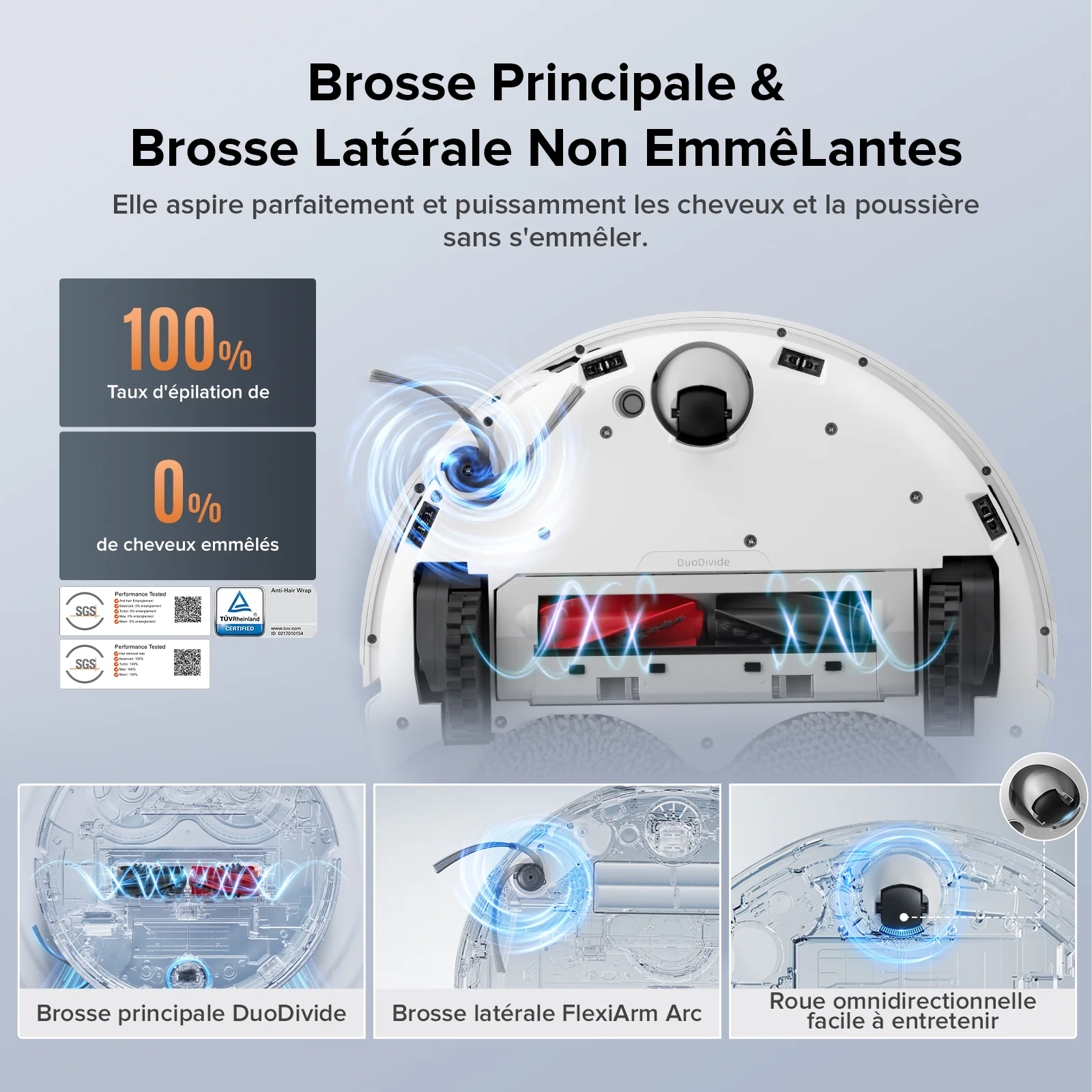 Roborock Qrevo Edge S5A robot aspirateur laveur avec station d’accueil multifonctionnelle 3.0