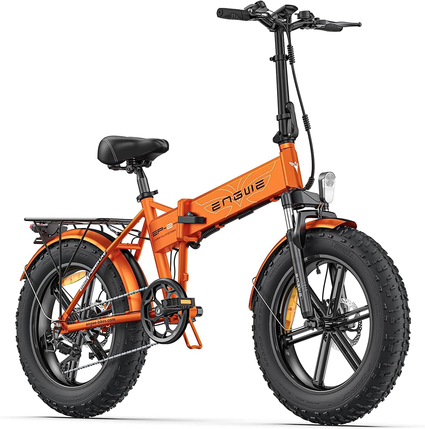 ENGWE EP-2 Pro Vélo électrique Pliable 20 × 4.0 Fat Bike Electrique 7 Vitesses avec Batterie Amovible 48V 13Ah Autonomie 120km Tout-Terrain & VTT & Plage & Neige