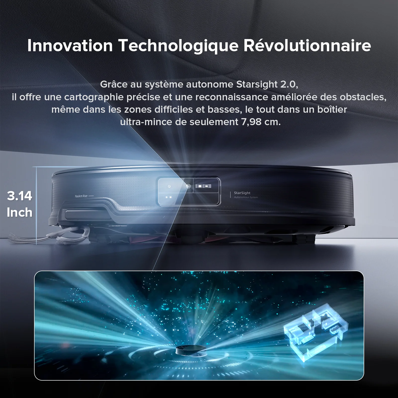 Roborock Saros 10R robot aspirateur laveur avec station d’accueil multifonctionnelle 4.0