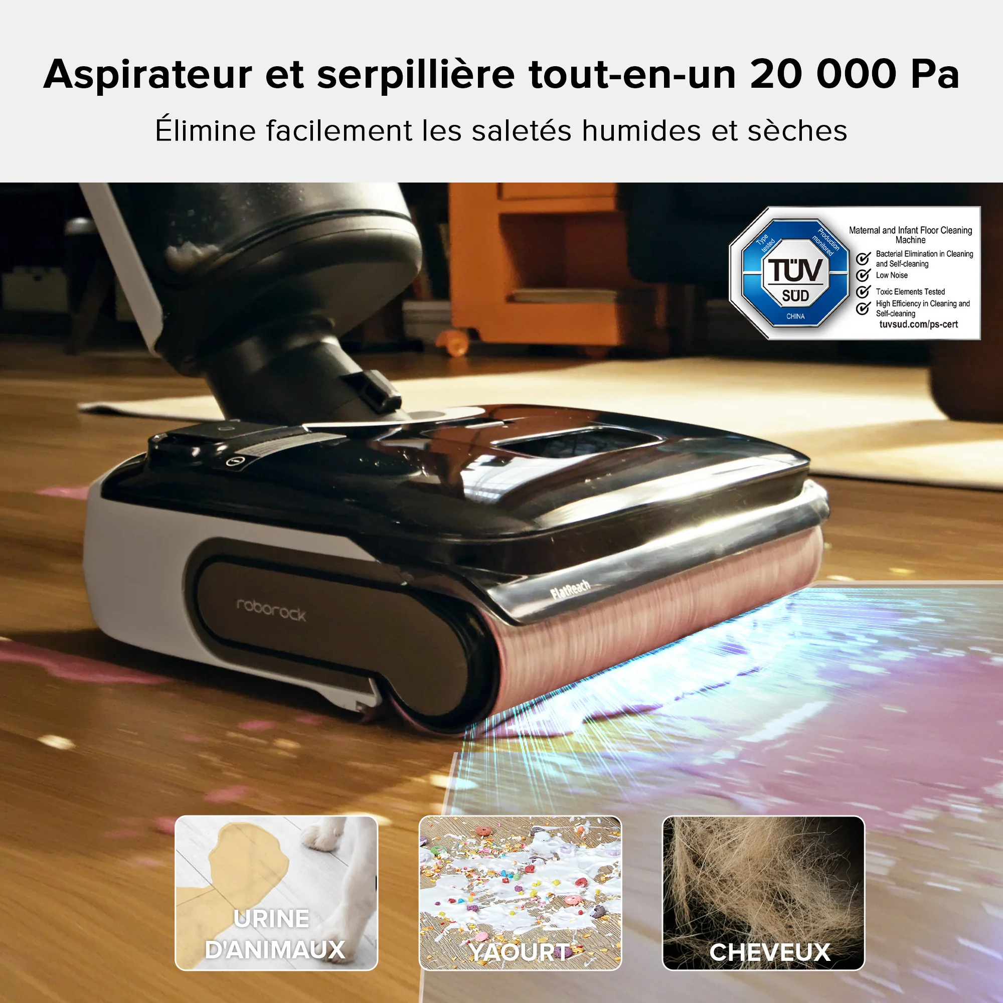 Roborock F25 & F25 LT aspirateur laveur sans fil sec et humide