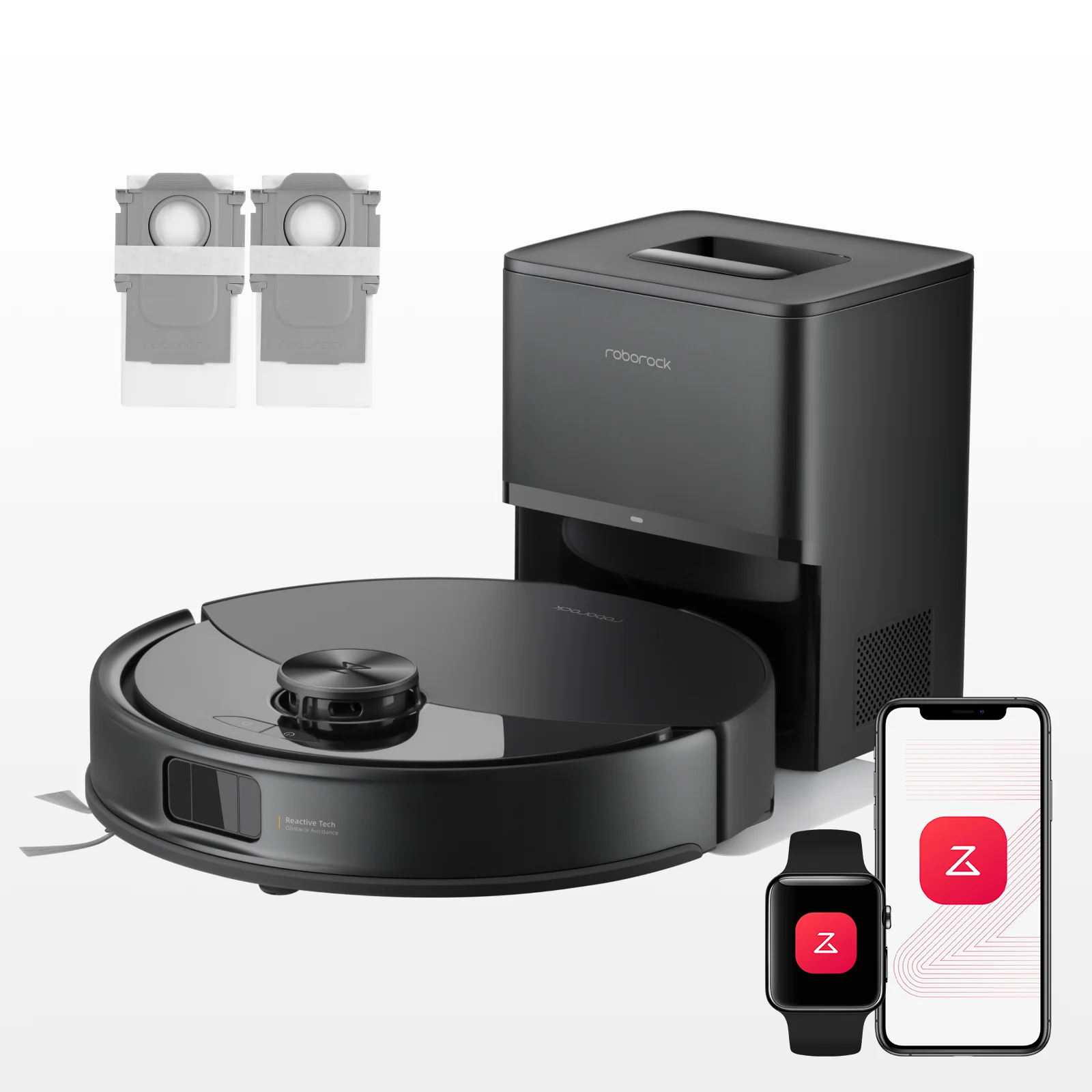 Roborock Q10 S5+ Set robot aspirateur laveur de VibraRise 2.0 avec avec station de vidage automatique