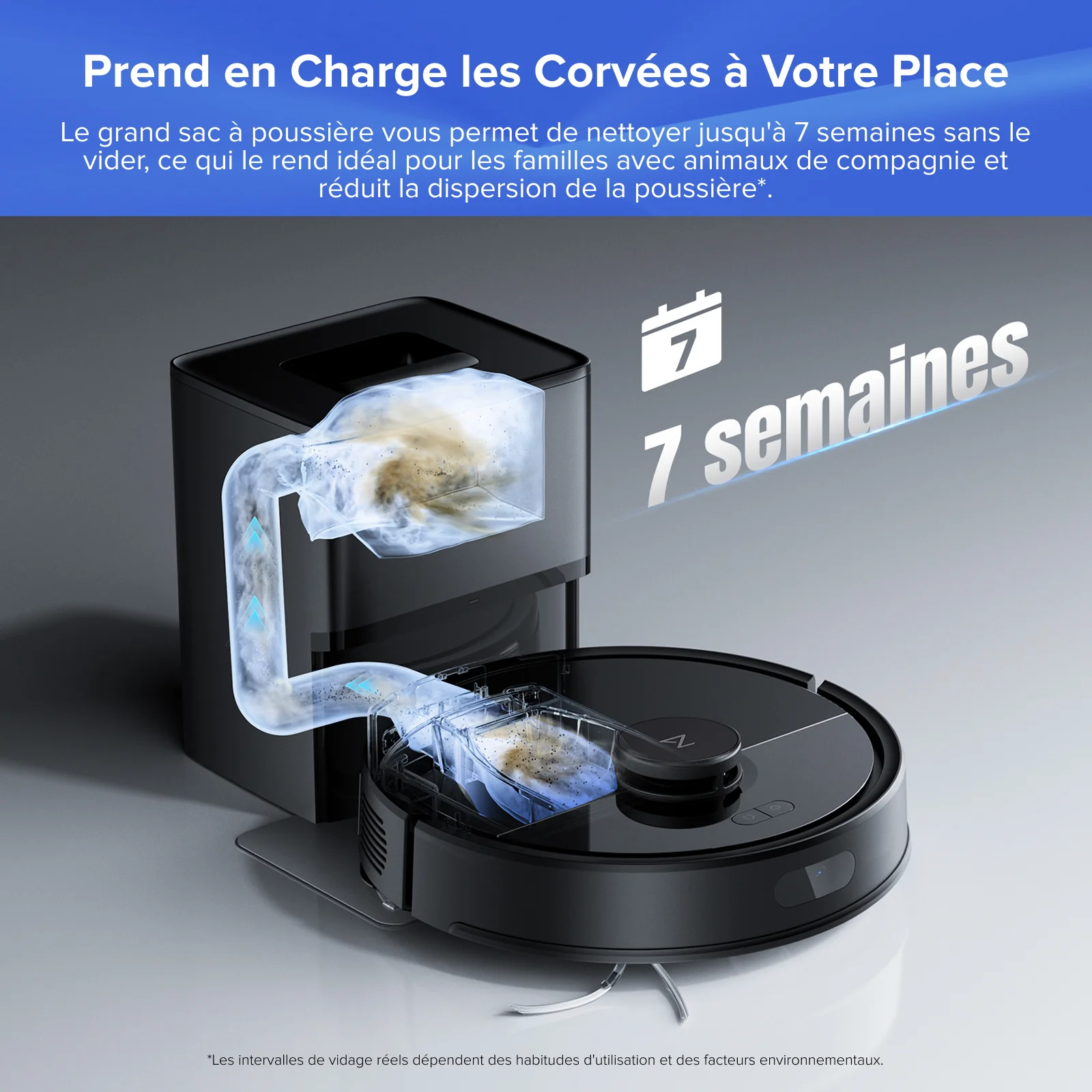 Roborock Q7 L5+ Set robot aspirateur avec station de vidage automatique