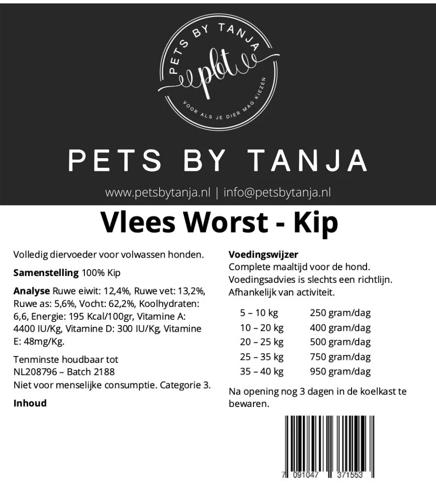 Vlees worst kip