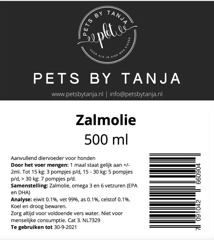 Zalmolie 500 ml supplement