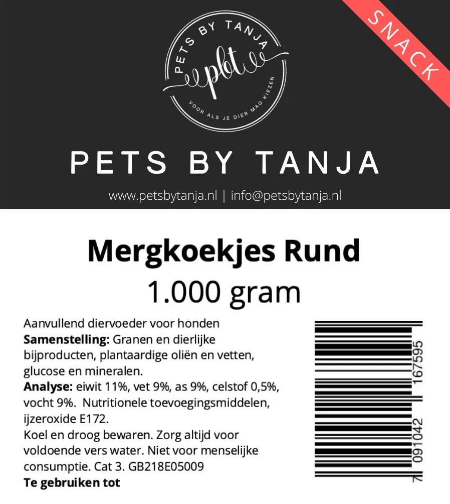 Mergkoekjes rund hondensnack