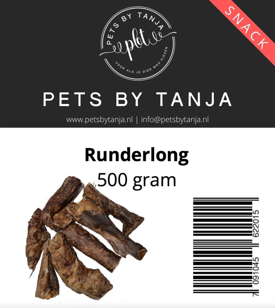 Runderlong 500 gram hondensnack