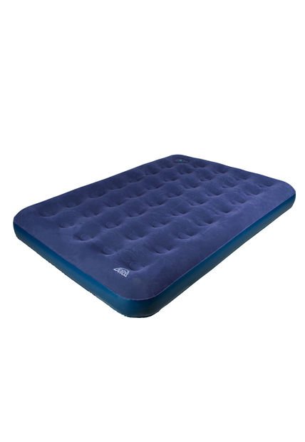 Colchòn Inflable Tuscany Doble Inflador De Pie Azul Doite