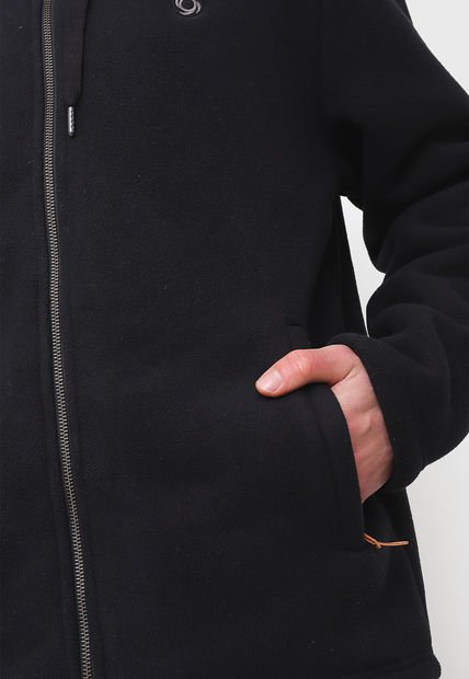Chaqueta Poleròn Doite Peludo Wooly Negro - Calce Regular