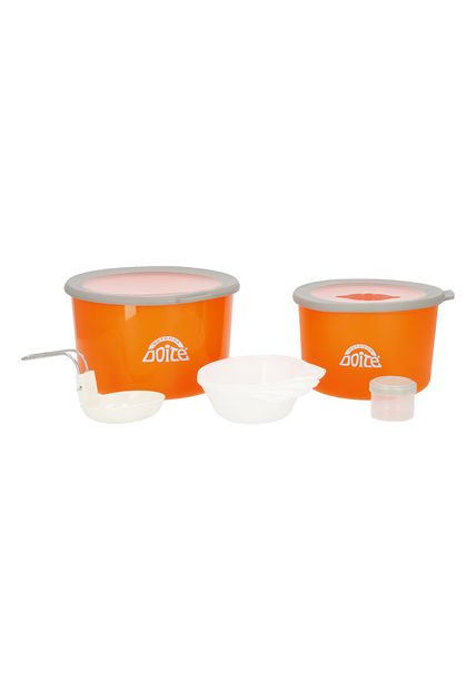 Set De Recipientes Y Bowls Naranjo Doite
