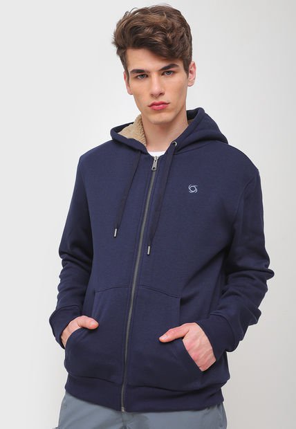 Chaqueta Poleròn Doite Peludo Ram Azul - Calce Regular