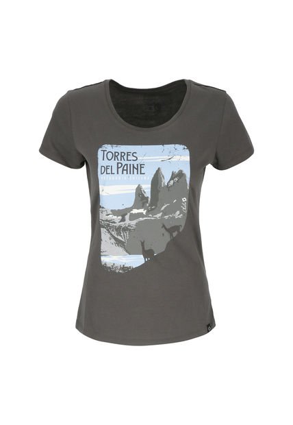Polera Manga Corta Torres Del Paine Women Dark Grey Doite