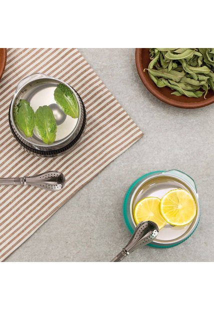 Set De 2 Mug Hierba Mate Cucao 230ml. Verde Doite