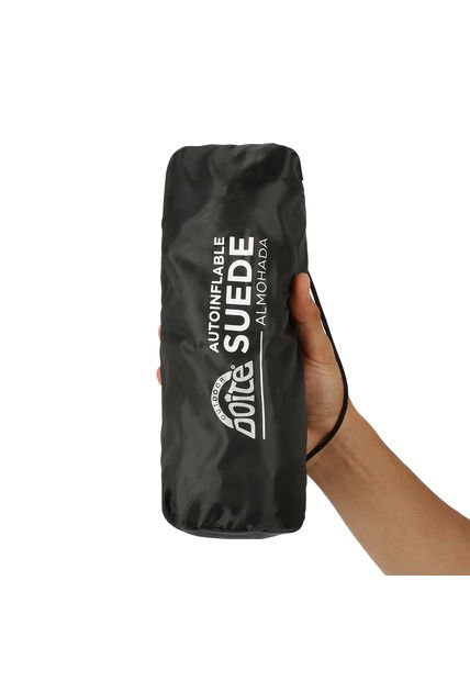 Almohada Autoinflable Suede Gris Doite