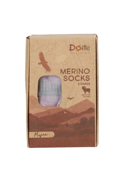 Pack 2 Pares Calcetines Mujer Trekker Merino Lite Rosa