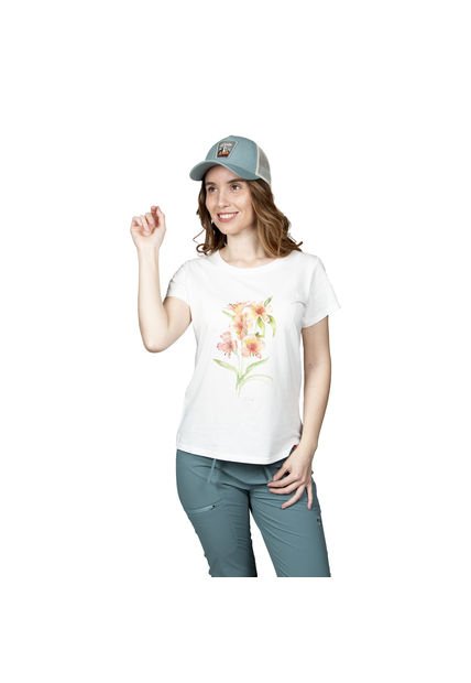 Polera Manga Corta Astromelia Women White Doite