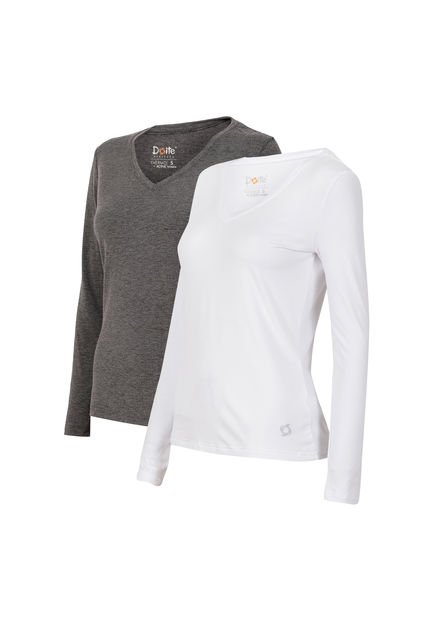 Pack 2 Camisetas V Thermoactive Mujer Multicolor Doite