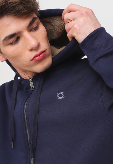 Chaqueta Poleròn Doite Peludo Ram Azul - Calce Regular