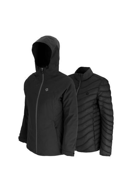 Chaqueta 3 En 1 Skada Mujer Negro Doite