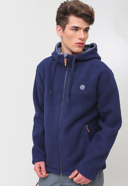 Chaqueta Poleròn Doite Peludo Wooly Azul - Calce Regular