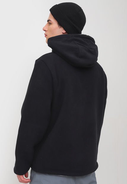 Chaqueta Poleròn Doite Peludo Wooly Negro - Calce Regular