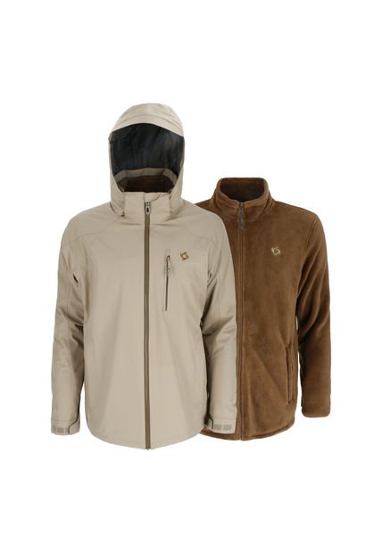 Chaqueta 3 En 1 Trevor Wp Hombre Beige Brown Doite