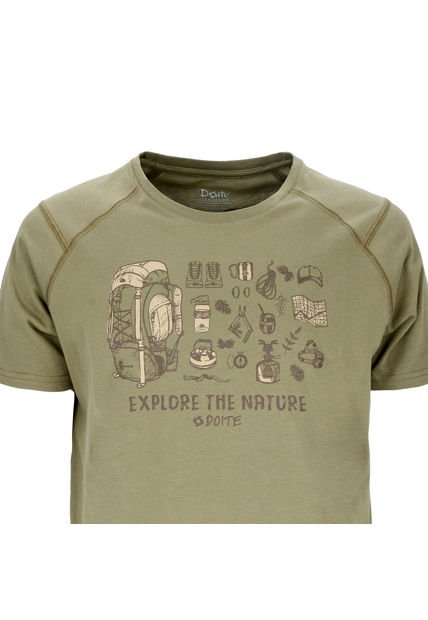 Polera Manga Corta Equipamiento Men Olive Doite