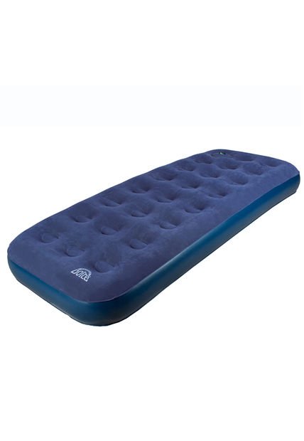 Colchòn Inflable Tuscany Single Inflador De Pie Azul Doite
