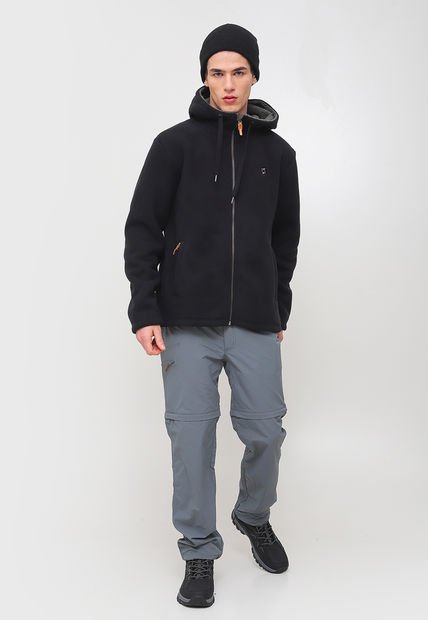 Chaqueta Poleròn Doite Peludo Wooly Negro - Calce Regular