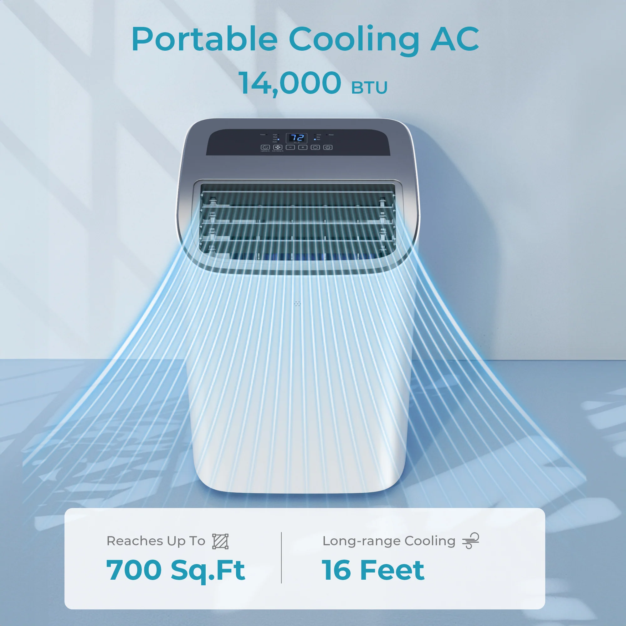 EUHOMY Portable Air Conditioners 14000 Btu3 in 1 Portable Cooling AC with Dehumidifier Fan Modes