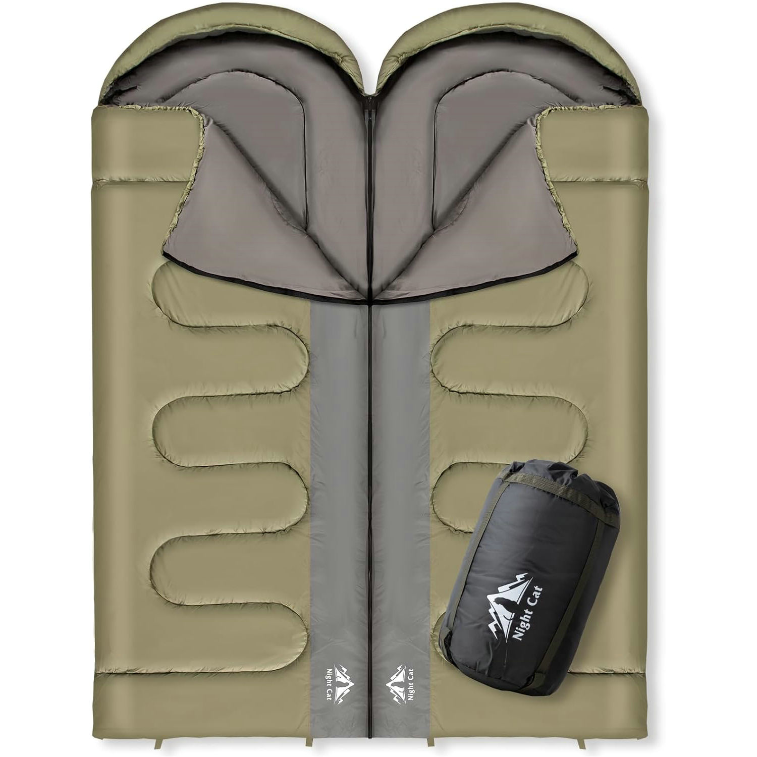 Night Cat Camping Sleeping Bag for Adults Portable Lightweight Backpacking Hiking Traveling Indoor Outdoor Temperature 5-15�� Switch to a Quilt or Blanket