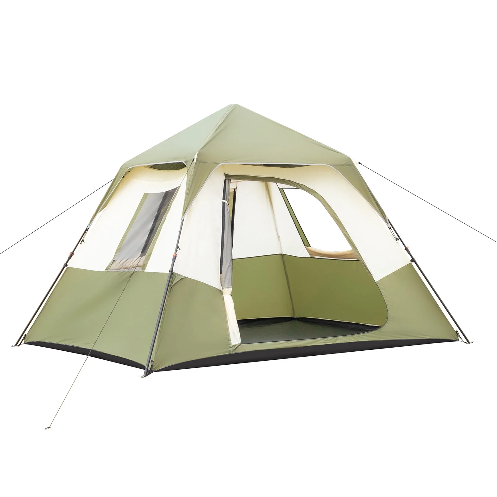 6 Person Camping Tent, Setup in 60 Seconds, with Rainfly & Windproof, Tent with Carry Bag, Family Camping and Hiking, 120