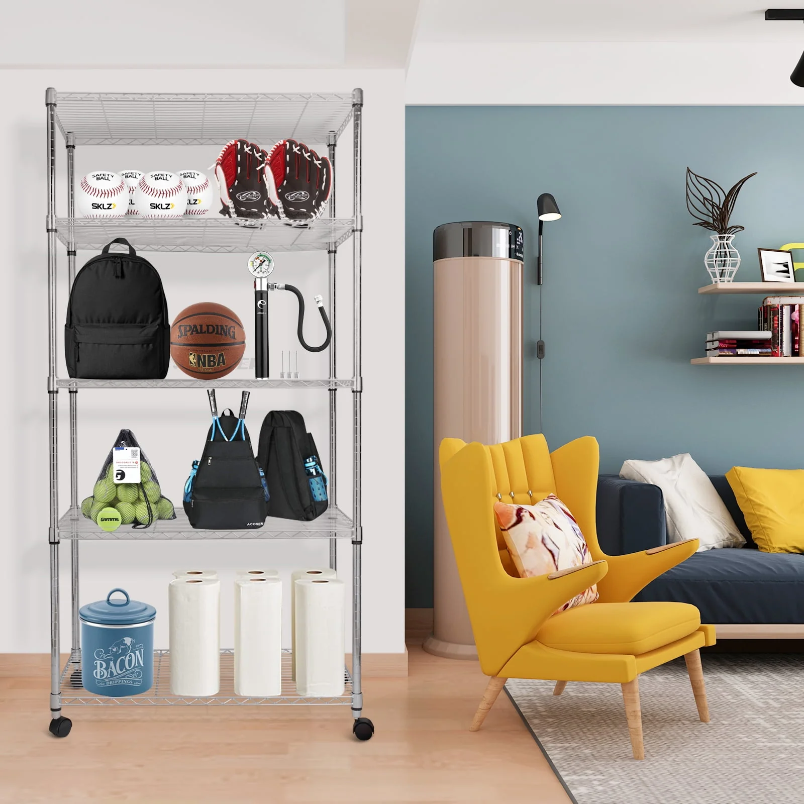 5-Tier Wire Shelving, 35