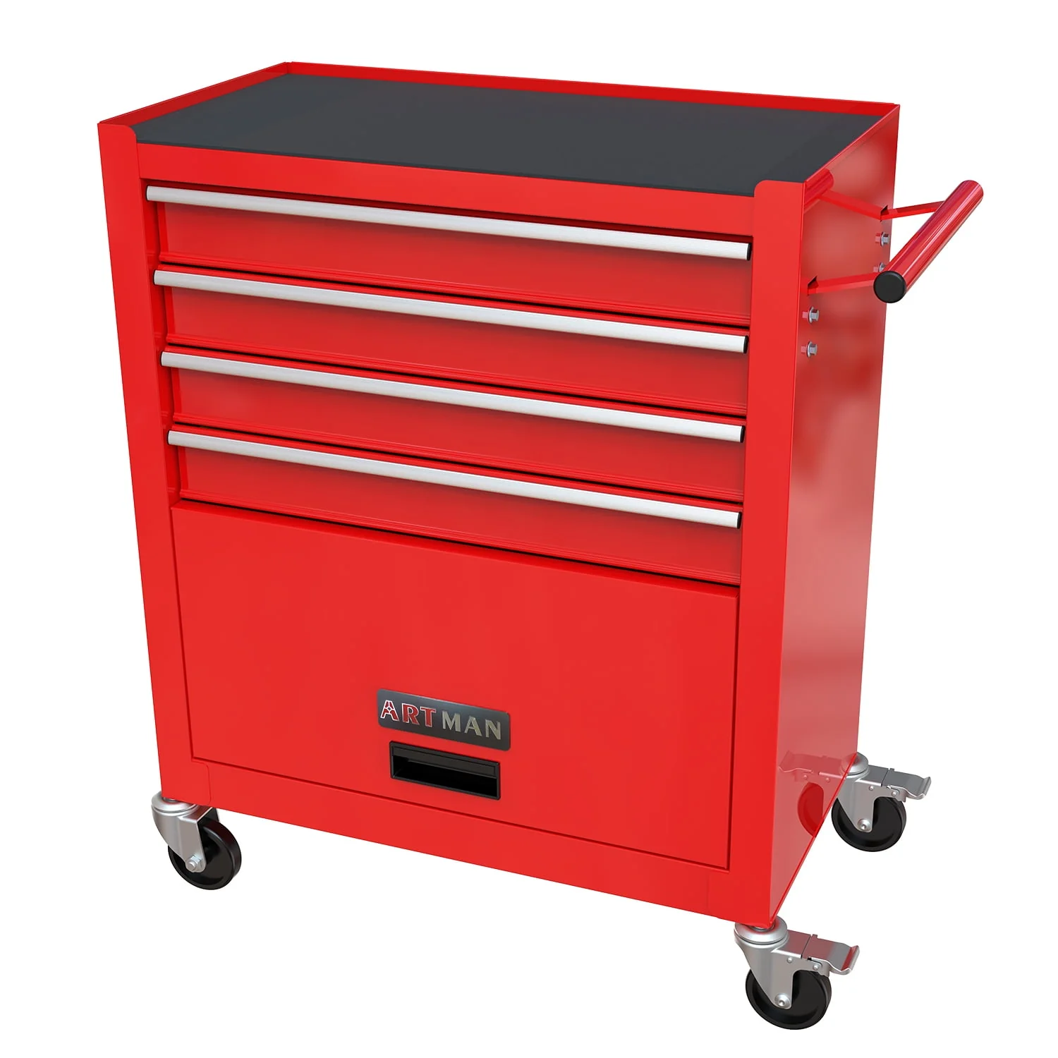 Tool Chest with 238 Piece Tool Set, 4-Drawer Tool Cabinet - Rolling Tool Cart On Wheels for Mechanics Heavy-Duty Metal Tool Box Storage Cabinets for Garage, Red