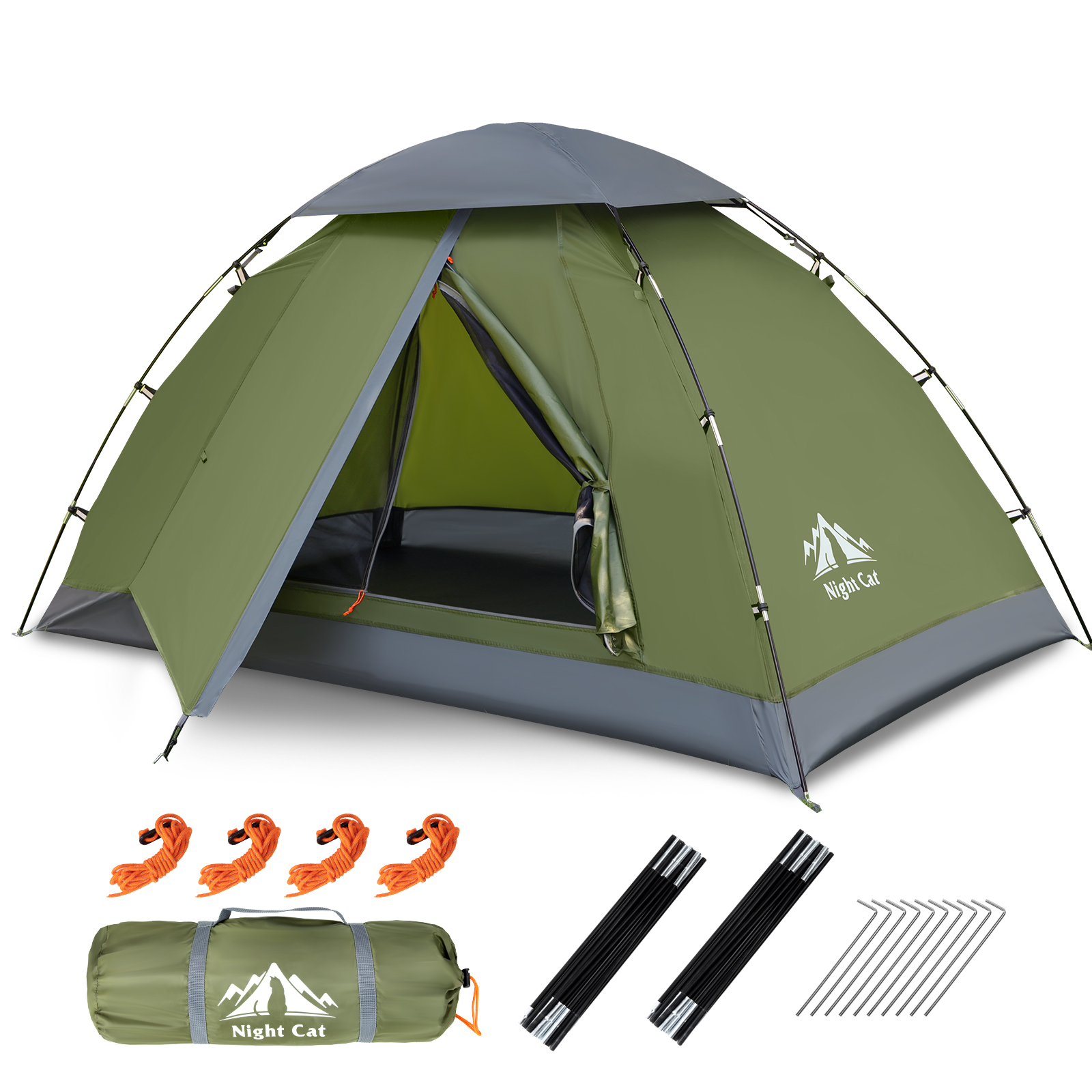 Night Cat Upgraded Backpacking Tents 1 2 Persons Easy Clip Setup Camping Tent Adults Scouts Heavy Rainproof Compact Lightweight