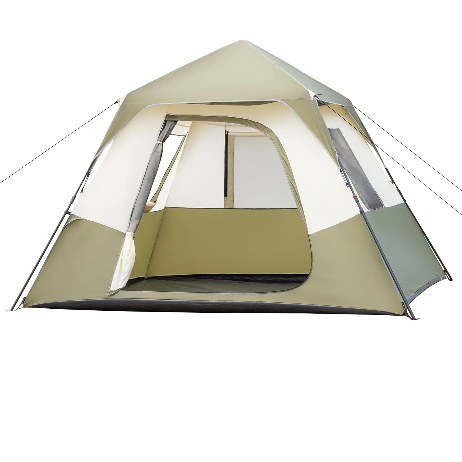 6 Person Camping Tent, Setup in 60 Seconds, with Rainfly & Windproof, Tent with Carry Bag, Family Camping and Hiking, 120