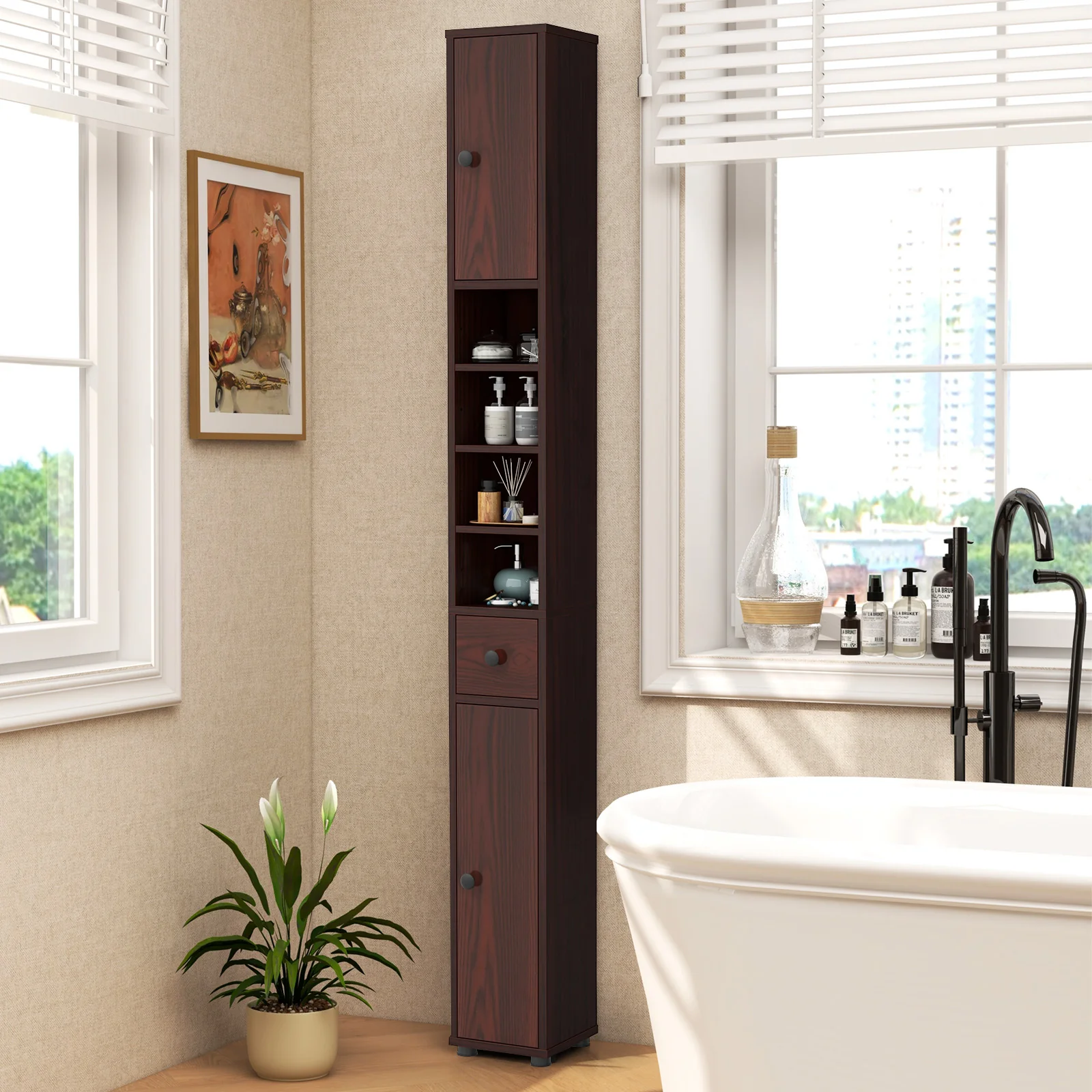 Giantex Slim Bathroom Storage Cabinet - 71