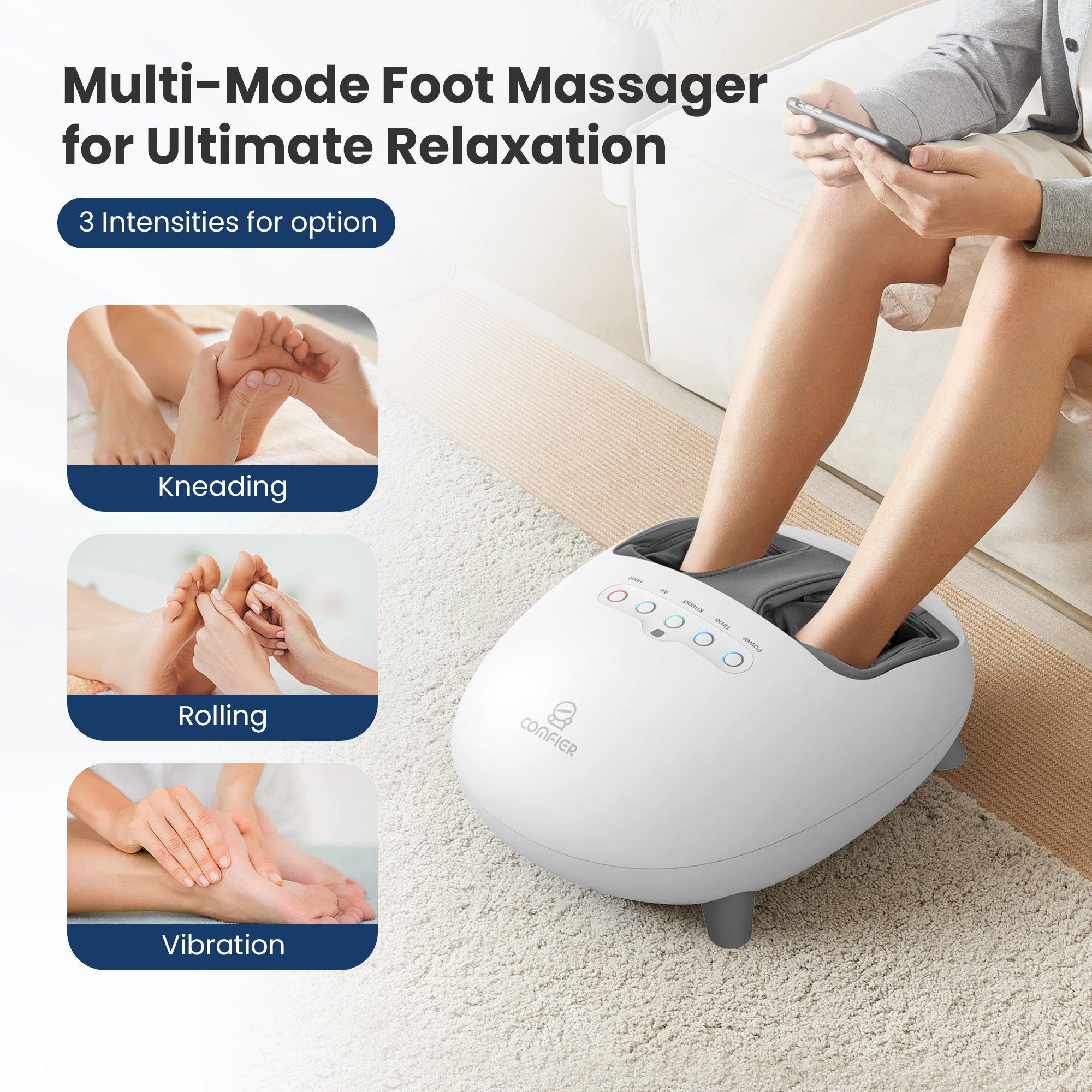 COMFIER Shiatsu Foot Massager with Heat, Kneading and Vibration Massage Electric Heated Foot Massager, Up to size 14 CF- 5332