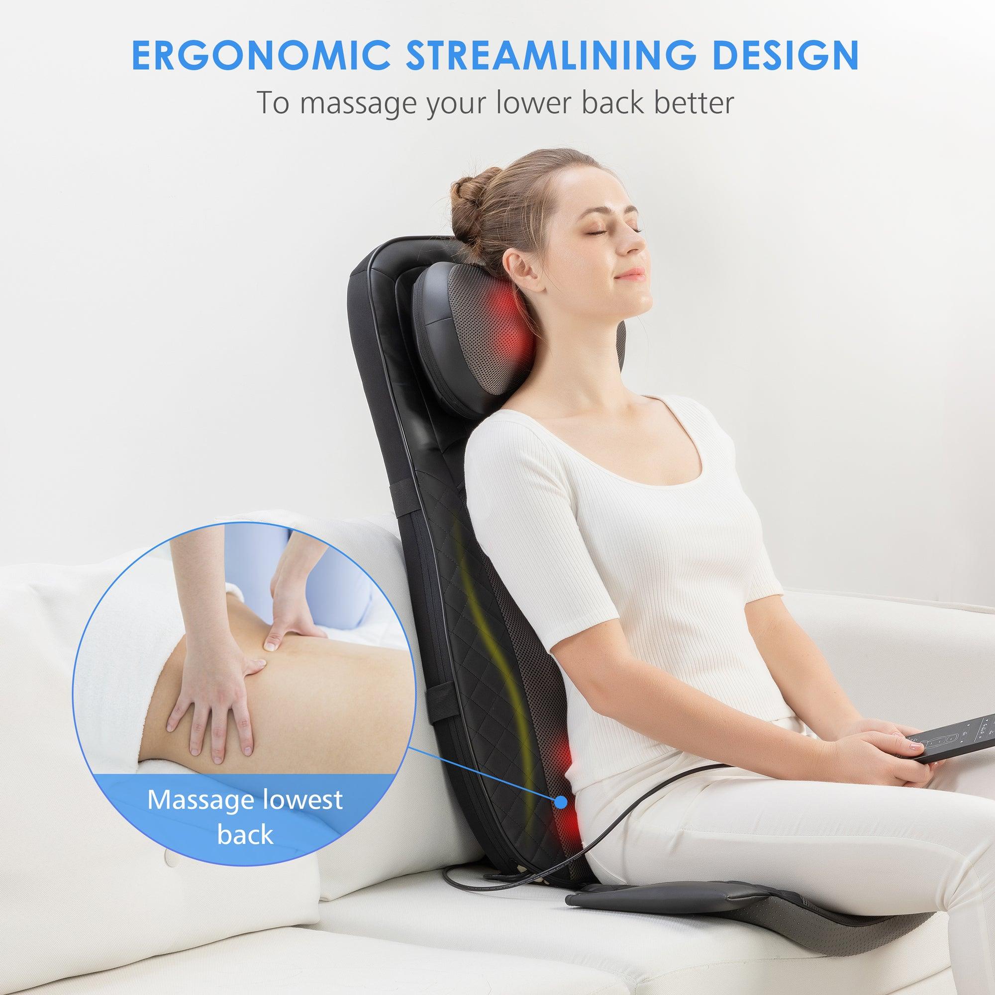 COMFIER Massage pillow for neck and back with heat, Shiatsu & vibration massage with full body CF-2118