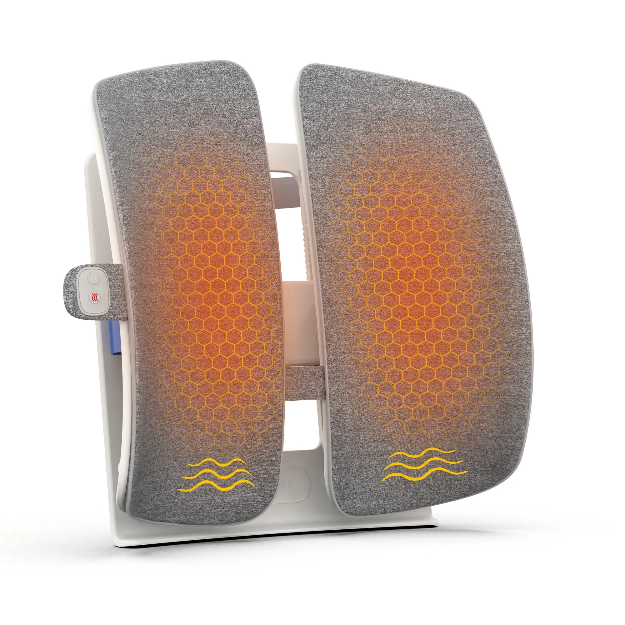 COMFIER Heated Lumbar Support Pillow with Vibration Massage, Back Support Cushion for Office Chair, Graphene Heating Chair Back Massager CF-1313