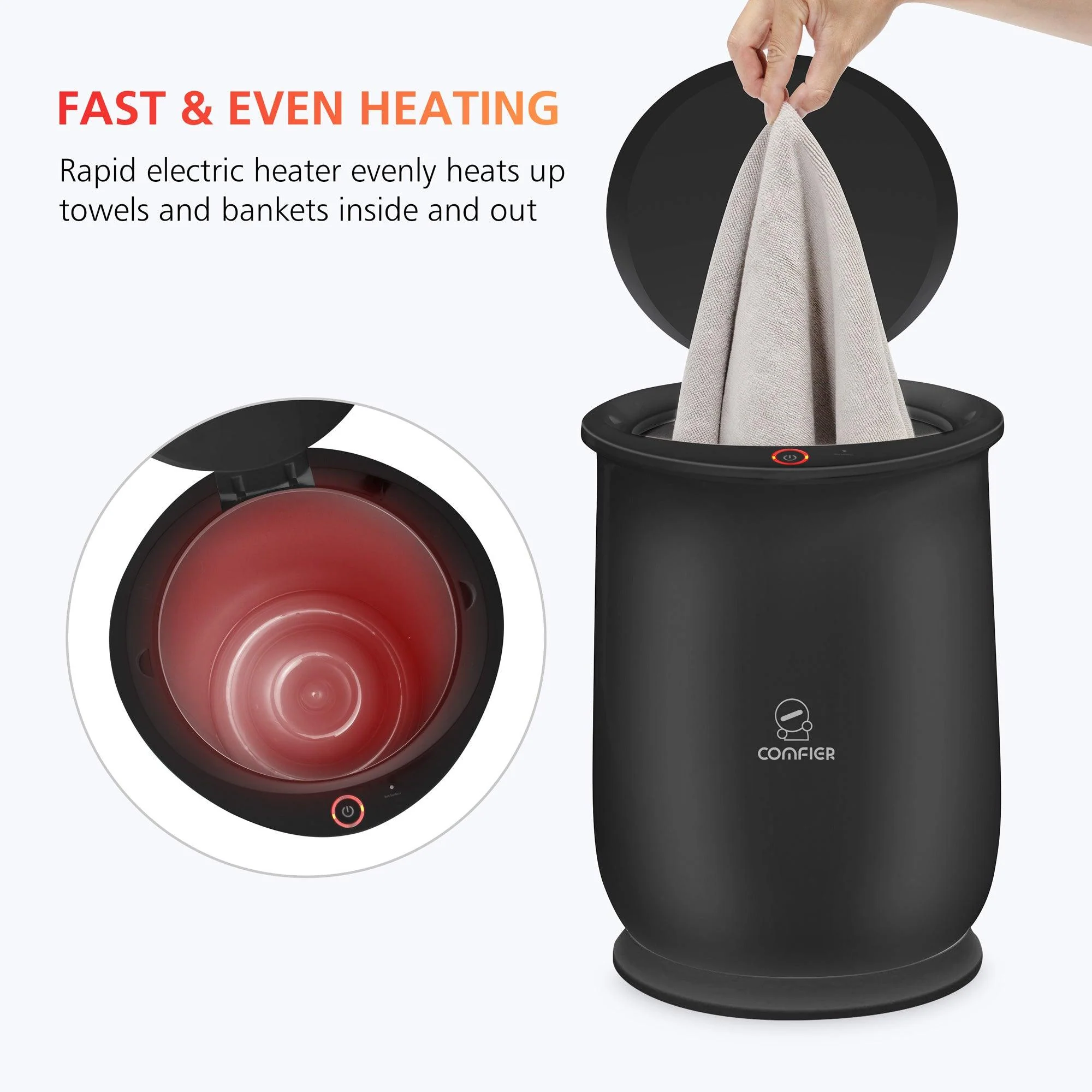 COMFIER Hot Towel Warmers for Bathroom, Large Towel Warmer, Heat Towels in 10 Minutes, Blanket Warmers for Home, Auto Shut Off, Bathrobes, Baby Blanket CF-819