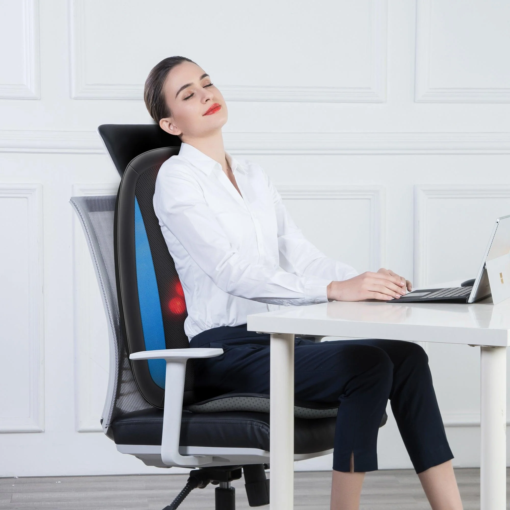 COMFIER Shiatsu Back Massager with Heat, Deep Tissue Kneading Massage Seat Cushion CF-2606