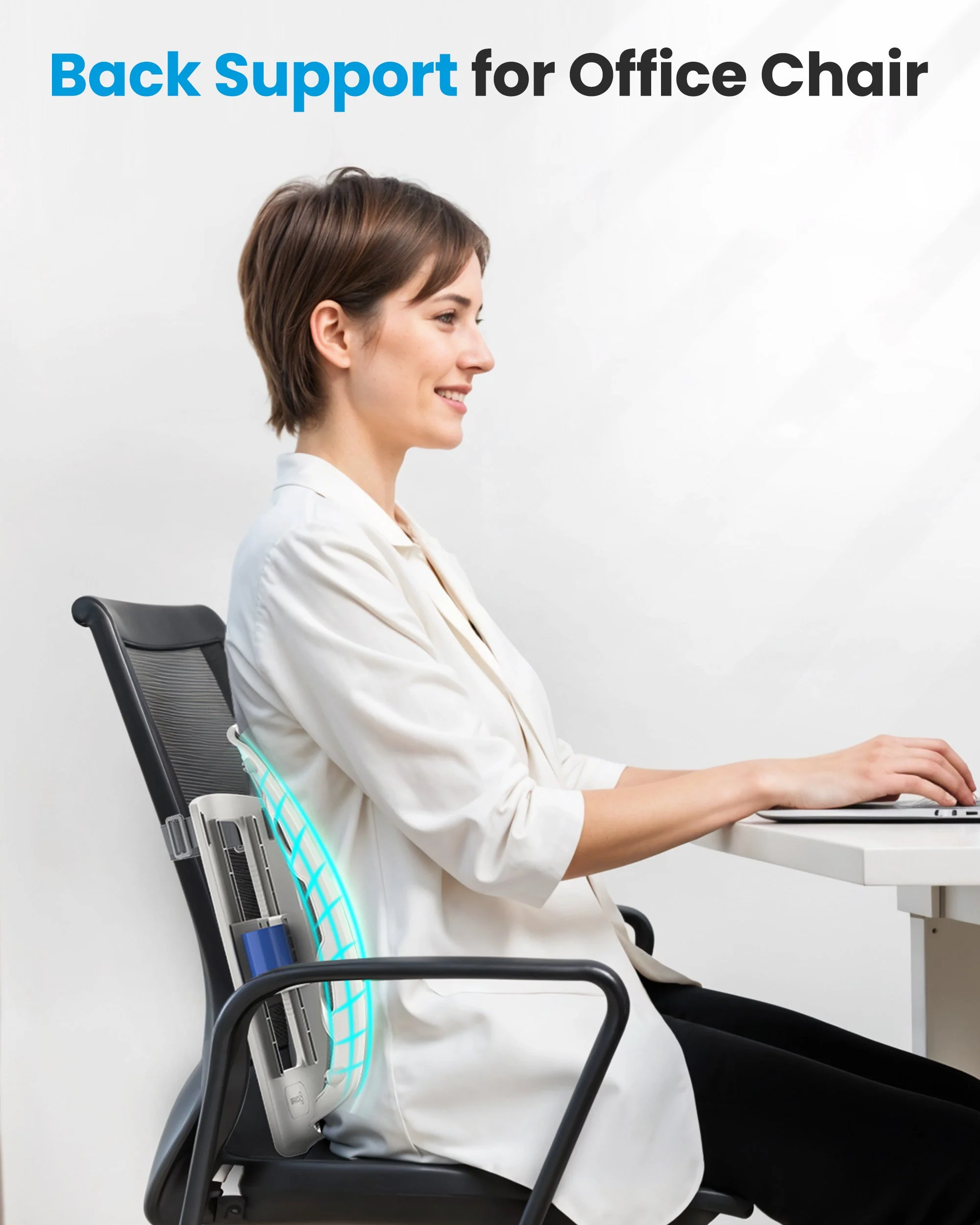 COMFIER Ergonomic Back Support for Office Chair, Lumbar Support with Up & Down Adjustment,Ergonomic Lumbar Support Pillow for Office Chair CF-1313S