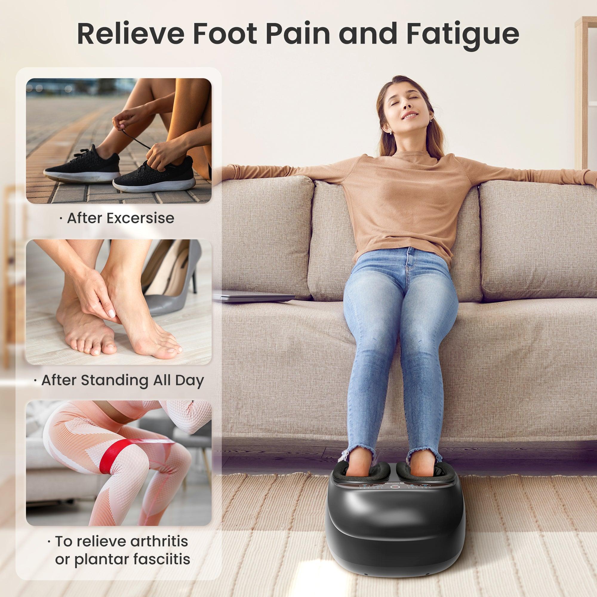 COMFIER Foot Massager Machine with Heat, Shiatsu Feet Massager for Plantar Fasciitis Neuropathy, Remote Control, UP to Men Size 13 CF-5310